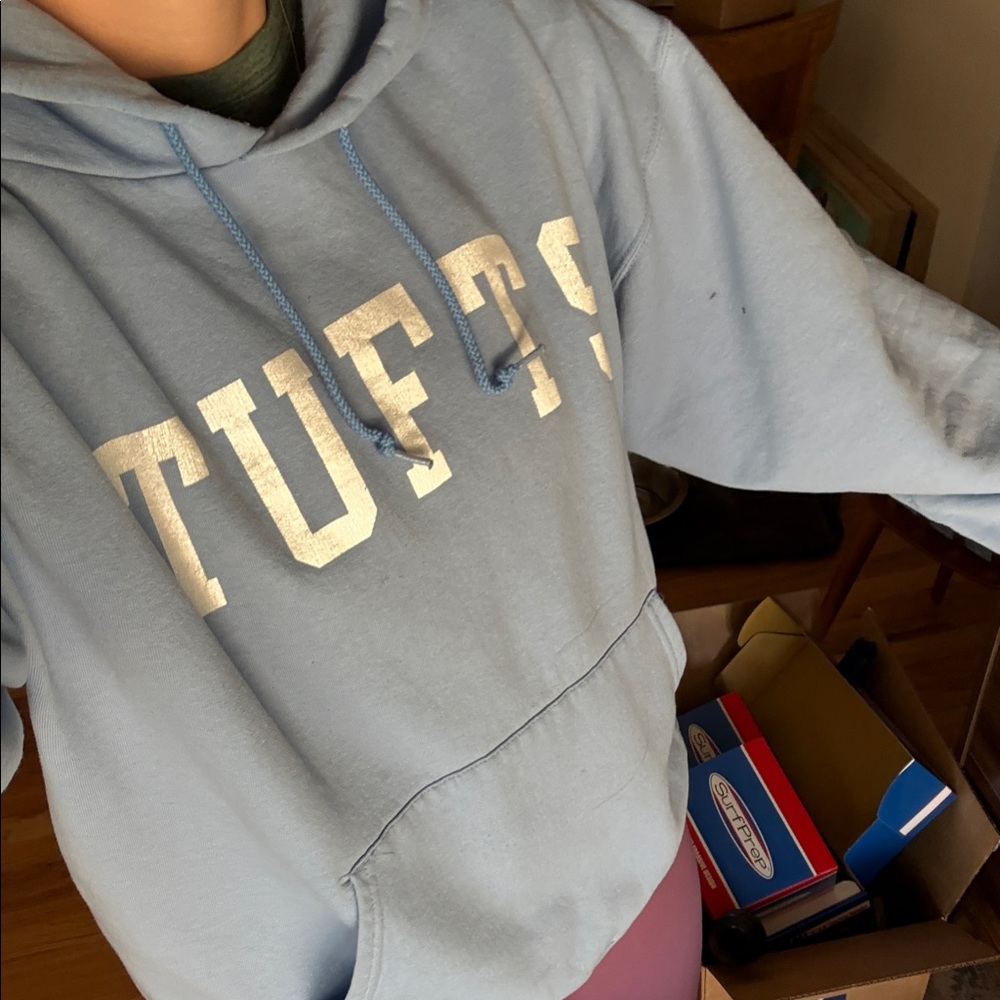 Champion Blue Off-the-Shoulder Sweater